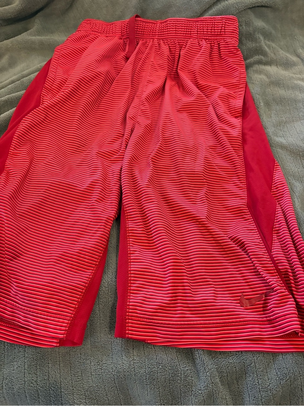 Nike Red and Coral Dri-FIT Athletic Shorts